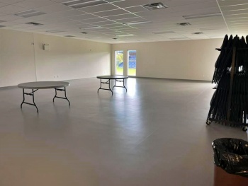 The Conference Room at the Breton Community Centre has a capacity of 123-198 and the small meeting room is available for only 12 people.